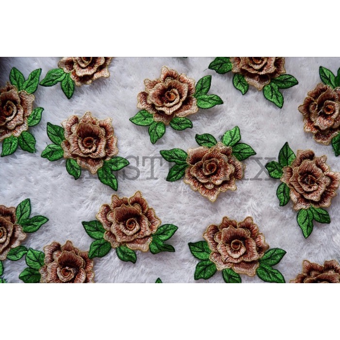Renda Patch Bordir Renda Bordiran Bunga Embroidery Mawar Rose