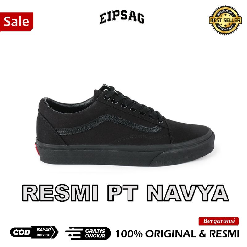 Classic Old Skool Black Black ORIGINAL RESMI