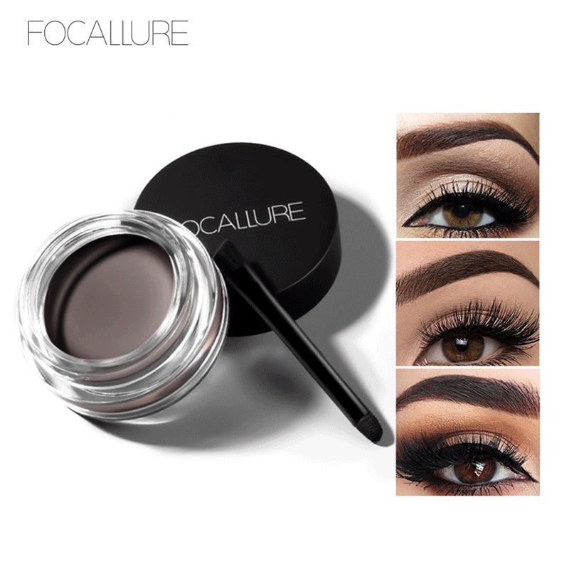 FOCALLURE Waterproof Eyebrow Cream Hot Sale Eyebrow Gel With Eyebrow Brush Long Lasting Eyebrow Makeup-5 Colors