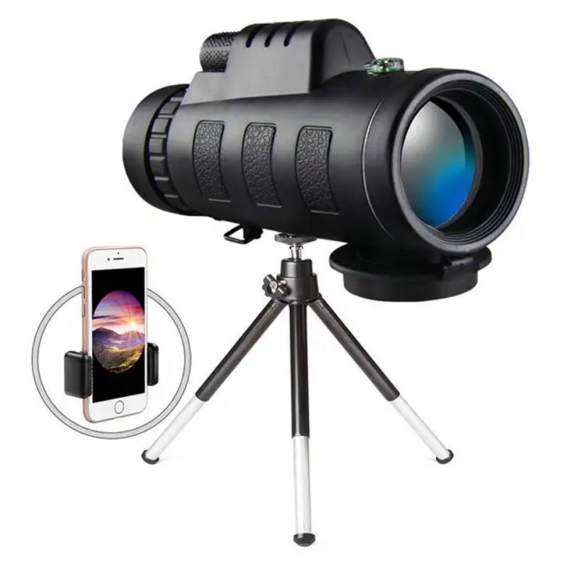 Teropong Telescope Monocular Hd With Smartphone Holder Teropong Monokular Jarak Jauh Outdoor Asli