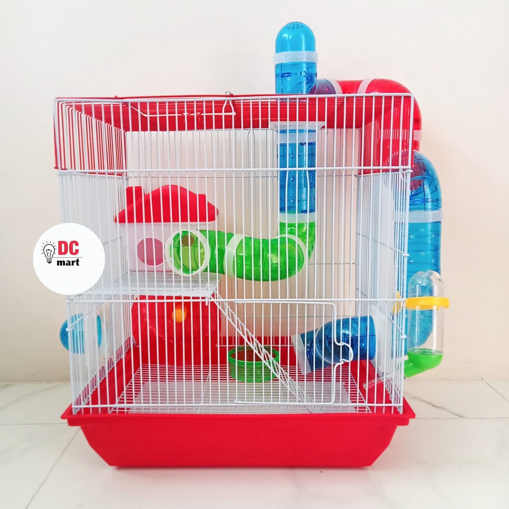 Kandang Hamster 2 susun tipe FUNTASTIC /HM-07/Villa Hewan Hamster / Rumah Hamster