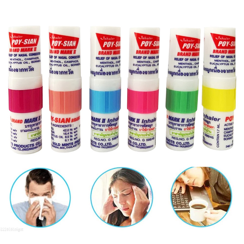 Poysian ( pim saen ) inhaler minyak angin 2 in 1 / inhaler 2in1 Thailand