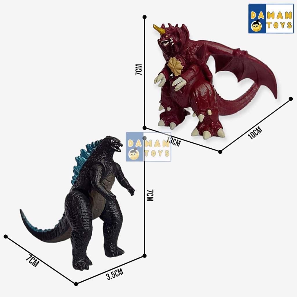 Monster Destoroyah Godzilla Mecha Godzila Skullcrawler vs Kong Ghidorah Action Figure Mainan