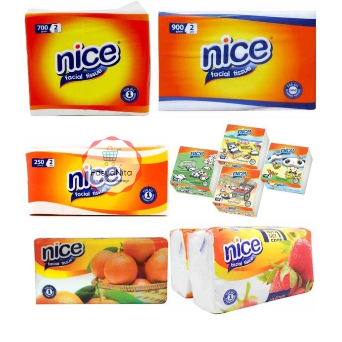 Nice Facial Tissue 2ply tisu wajah soft pack lembut besar kecil karakter