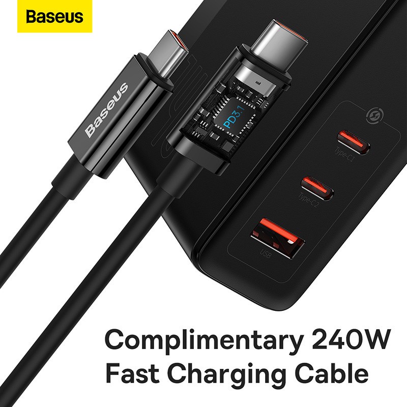 BASEUS GAN5 PRO 140W FAST CHARGER HANDPHONE ADAPTOR LAPTOP USB TYPE C