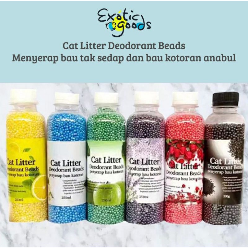 EXOTICGOODS CAT LITTER DEODORIZER BEADS 250g ANTI BAU PEWANGI KOTORAN KUCING LITTER BEADS DEODORANT BEADS PARFUM PASIR KUCING ACTIVATED CARBON PEWANGI PASIR KUCING BUTIRAN WANGI KOTORAN KUCING WEWANGIAN MUTIARA PASIR KUCING