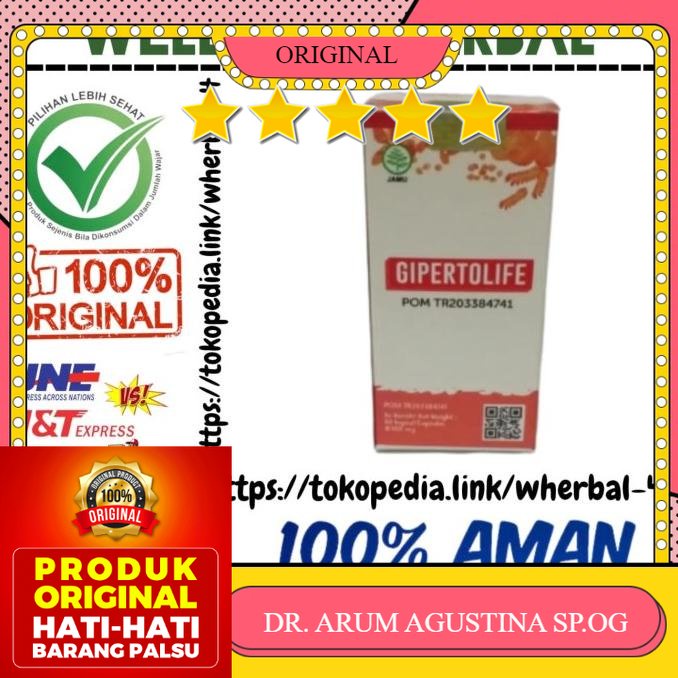 100% ORIGINAL PROMO TERBATAS Gipertolife Kapsul Asli Obat Hipertensi Ampuh Original Herbal Alami PACKING AMAN