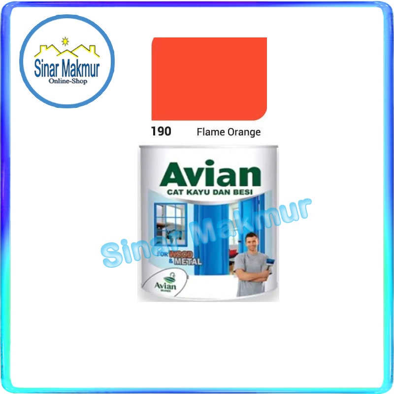 Cat Kayu Besi 100 CC 100 ML 190 Flame Orange (AVIAN)