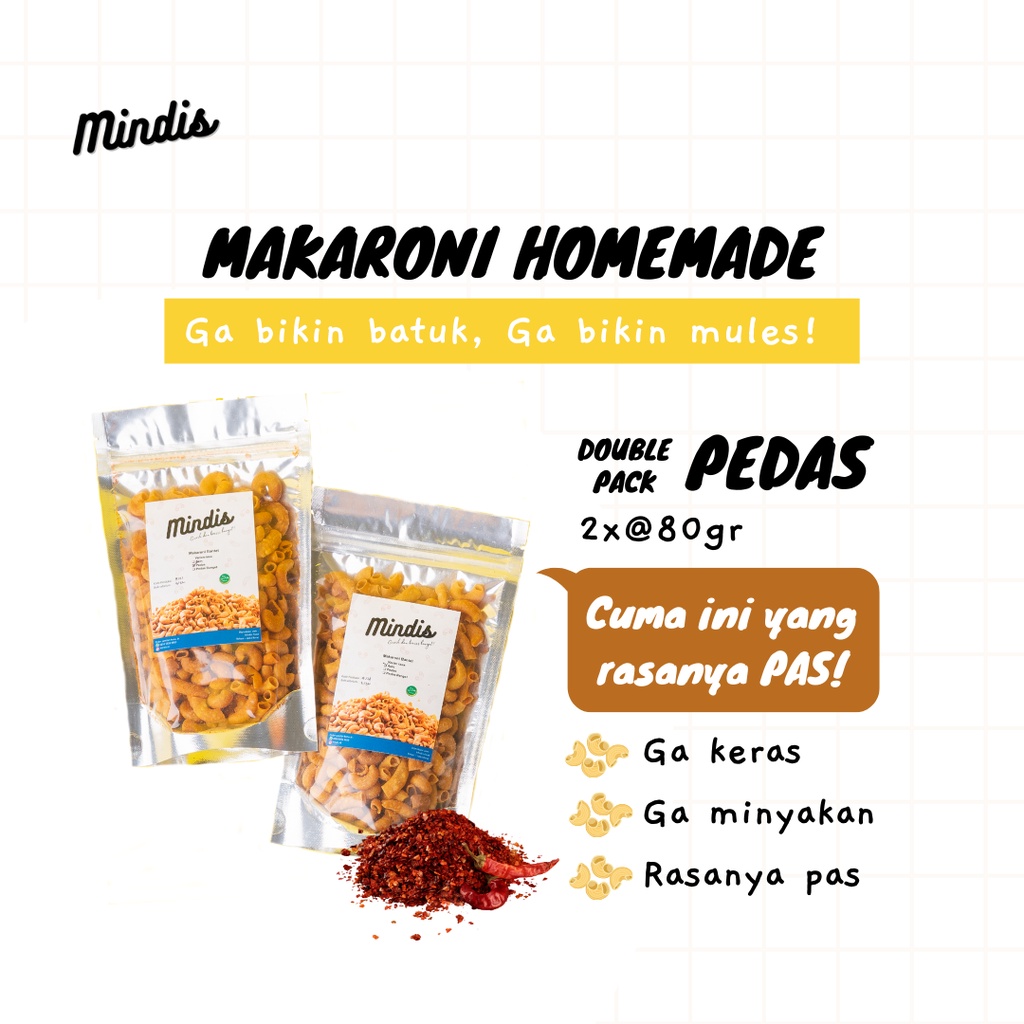 

[PREMIUM] Mindis Makaroni Homemade Double Pack Pedas