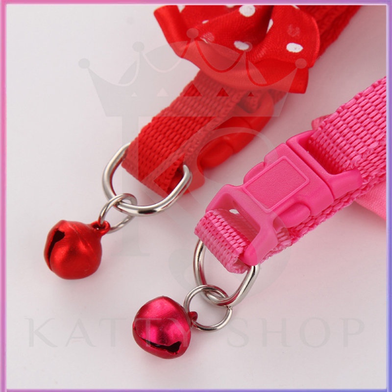 Bowknot Cat Necklace Cat Bell Collar Animal Interesting Accessories Cat Collar