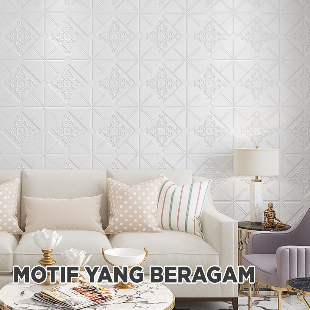WALLPAPER FOAM / WALLFOAM 3D DEKORASI DINDING MOTIF BATA/MOTIF KAYU