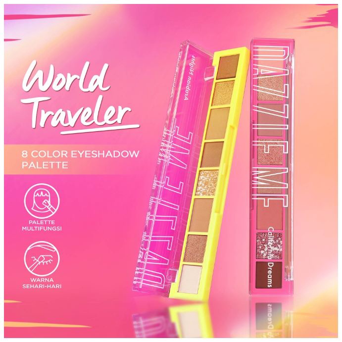 DAZZLE ME The World Traveler Eyeshadow Palette Long Lasting beauty