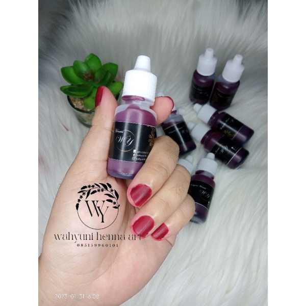 Inai Kuku Henna Hena Kutek Pacar Tangan Kuku Instan Muslimah Merah Halal Sah Untuk Sholat Awet Tahan