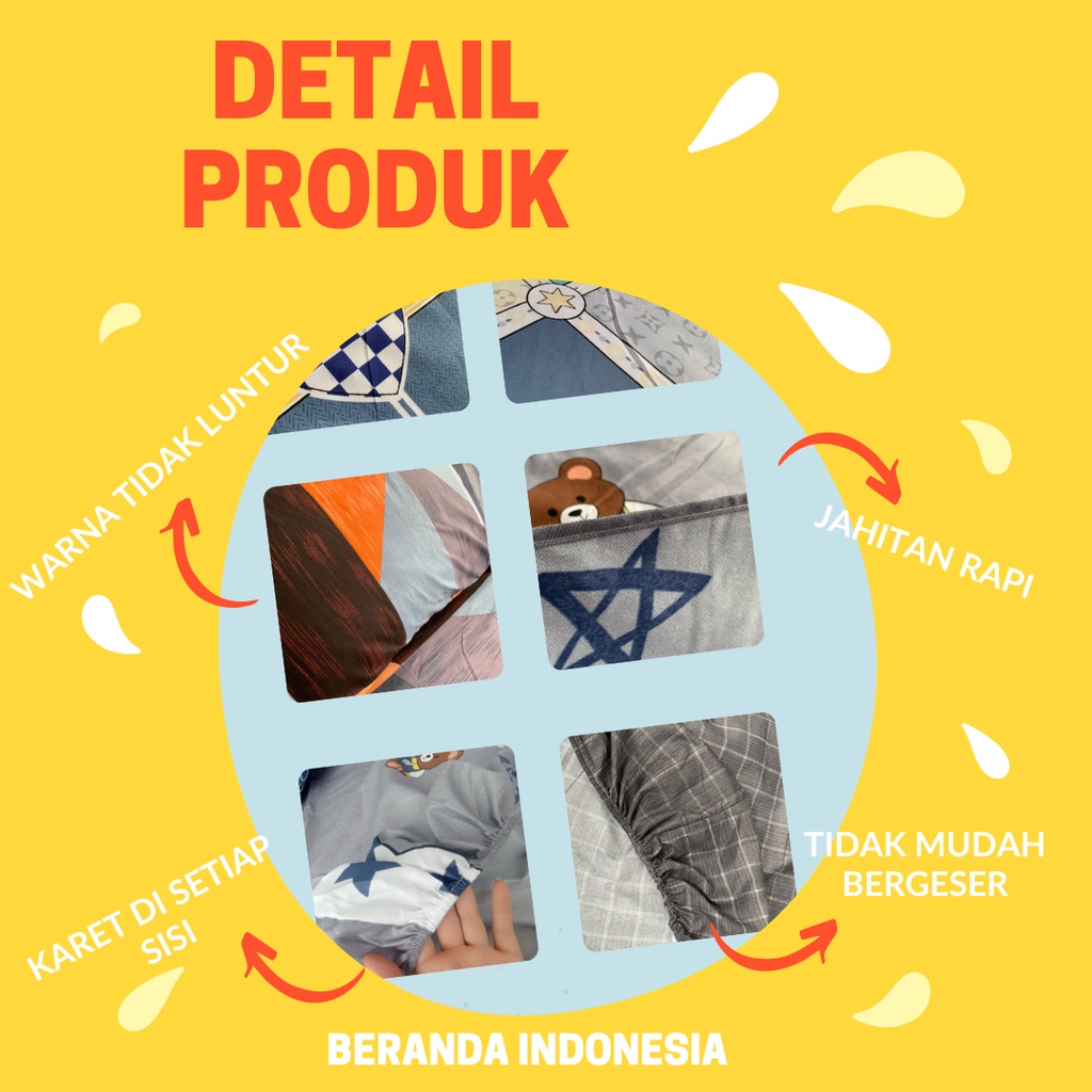 SPREI AESTHETIC MOTIF KARAKTER 120 180 200 FREE SARBAN SARGUL
