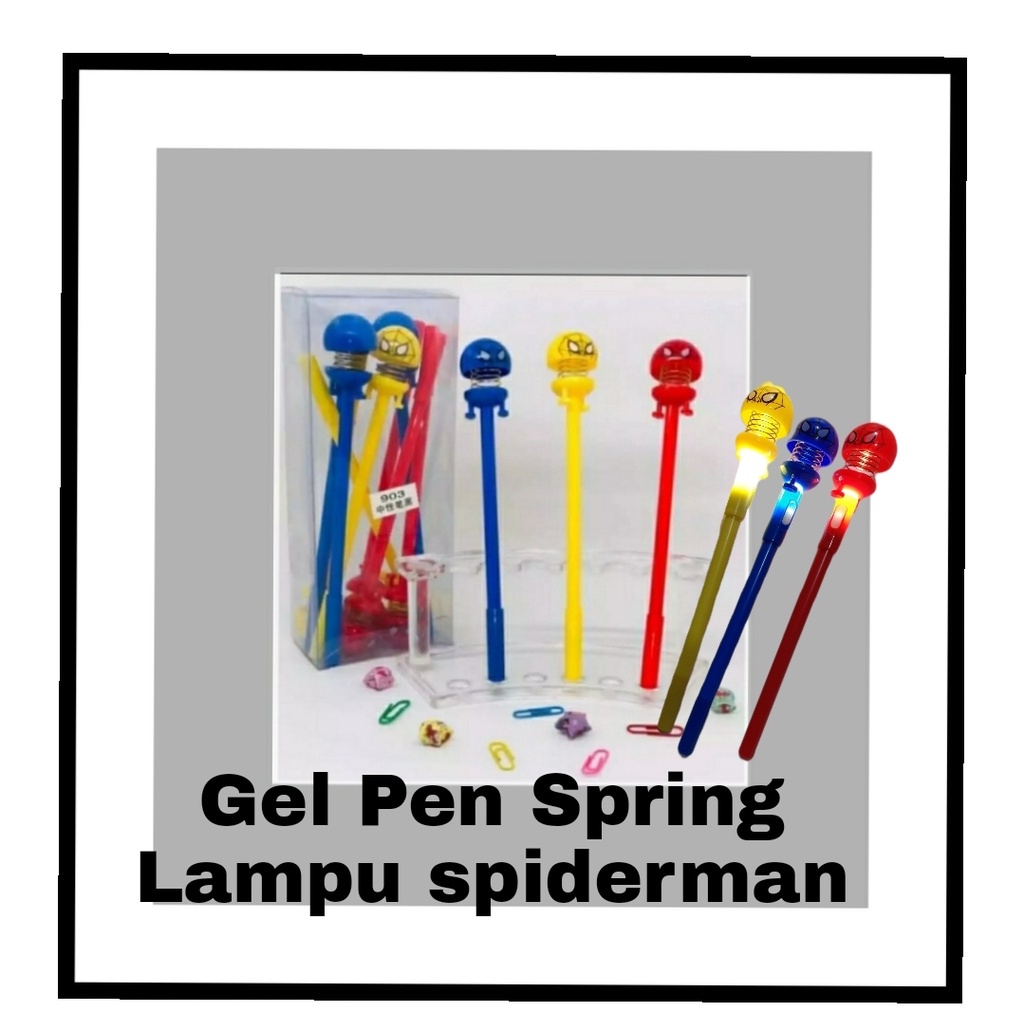 

GEL PEN SPRING LAMPU / PULPEN GEL PER LAMPU KARAKTER SPIDERMAN ISI 1