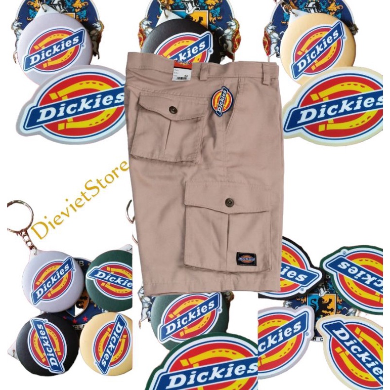 CARGO PENDEK DICKIES FREE STICKER + GANTUNGAN PIN DICKIES