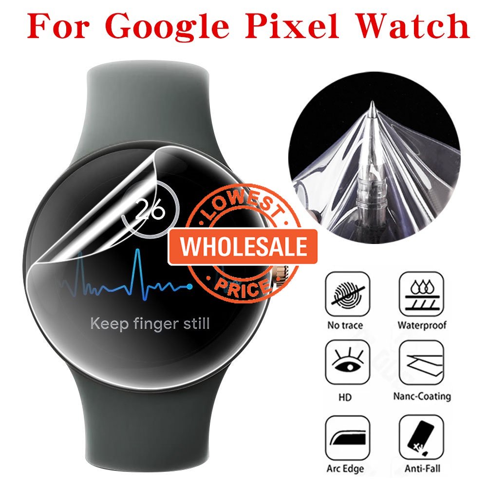 [Harga Grosir]1 Pc Pelindung Layar Hydrogel HD Anti Gores Anti Retak Bahan TPU Lembut Bening Untuk Google Pixel Watch