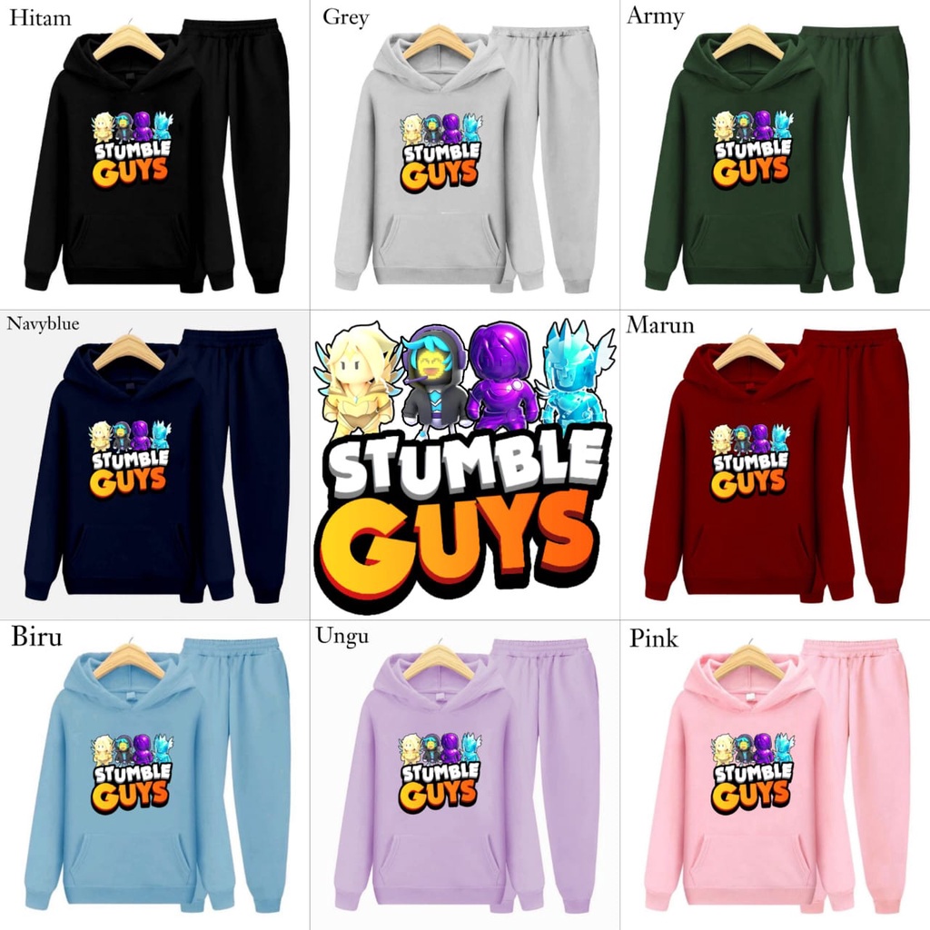 Hzl_outfit Setelan Sweater Anak Stumble Guys Angel Valkyrie/ Sweater Hoodie Anak Anak S.M.XL