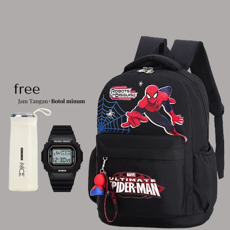 Tas Ransel anak Laki-laki/Ransel Anak Sekolah TK SD Free Botol Minum