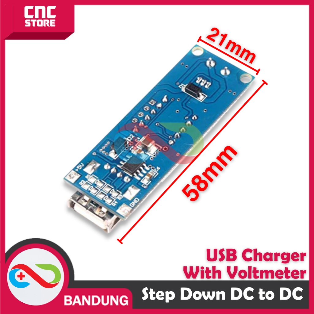 DC-DC 5-40V TO 5V 2A BUCK CONVERTER STEP DOWN USB OUTPUT WITH VOLTMETER