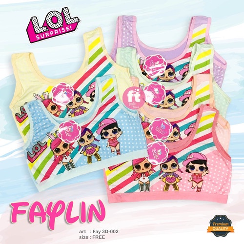 FAYLIN | Miniset anak Pelajar SD / Dalaman Anak 3D Motif LOL / Super Lembut