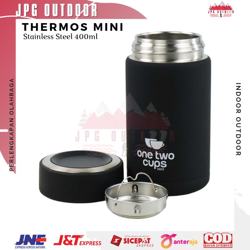 Botol Minum Thermos Mini Stainless Steel 400ml Travel Outdoor Portable