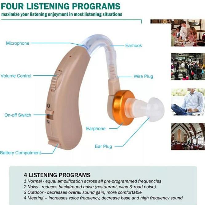 Alat Bantu Dengar Telinga Lansia Earphone Alat Pendengaran Tuna Rungu