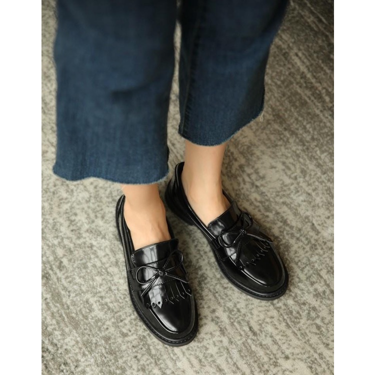 SEPATU LOAFERS WANITA MUSIM SEMI KULIT PREMIUM 036