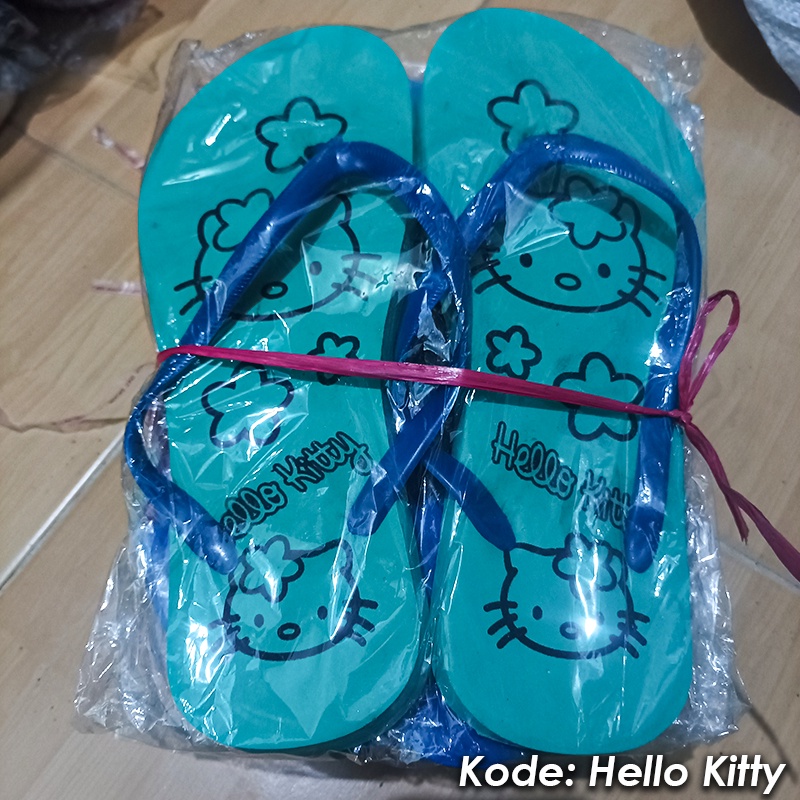 (ISI 5 PASANG) SANDAL HELLO KITTY