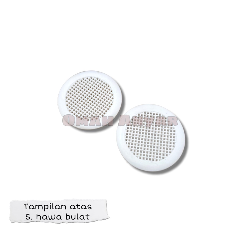 Sarangan Lubang Hawa Lemari Dapur Kitchen Sepatu Bulat Plastik Putih