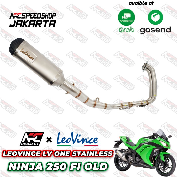 Knalpot Leovince Orizz Stainless Header Arc Project Ninja 250Fi / Z250 #Original