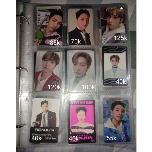 Renjun SPBU Glitch, Renjun Scratch, Renjun SMCU Daytime, Renjun Pizza Jewel PB UC Universe, Renjun L