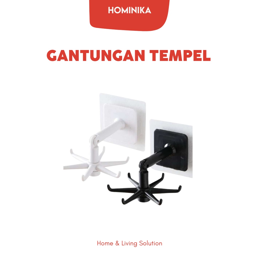 Gantungan Hook 6 Kaki HMN62 Hook Putar 360 Derajat Gantungan Kunci Gantungan Peralatan Masak