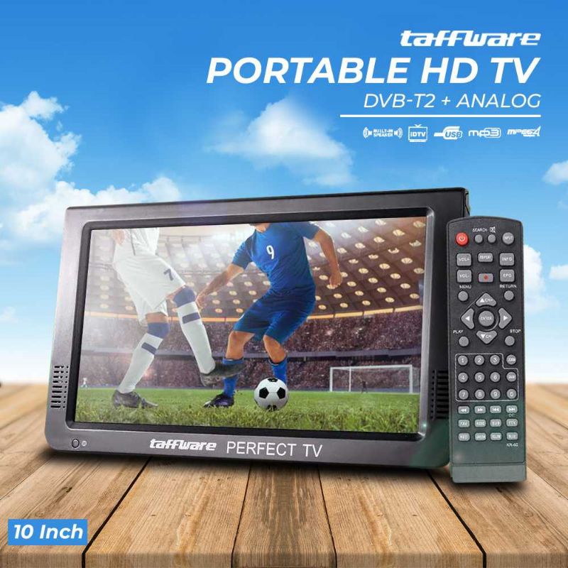 Taffware Portable TV Monitor 10 Inch DVB-T2 + Analog - D10