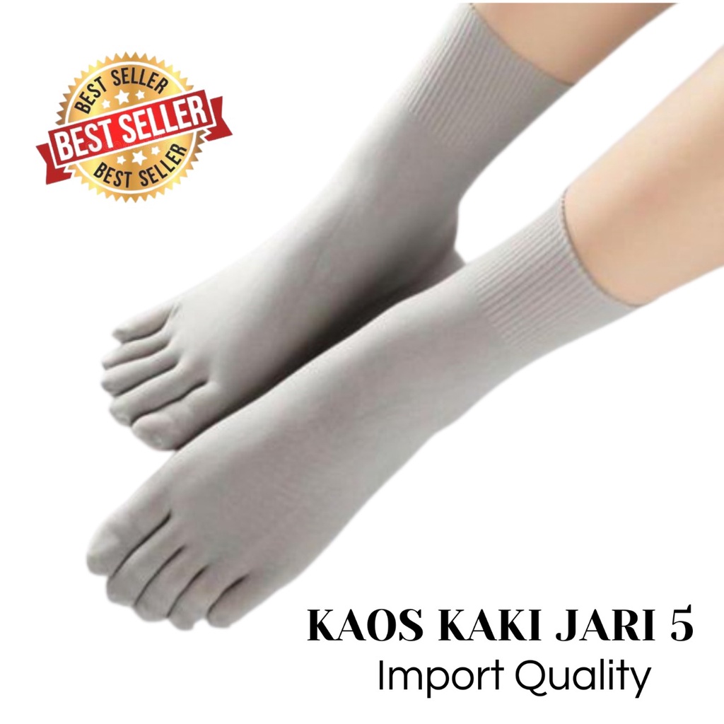 Bellino - Kaos Kaki Wanita Model Jari Terpisah Bahan Stoking Import Kaus Kaki Stocking Jari 5 Kos Ka
