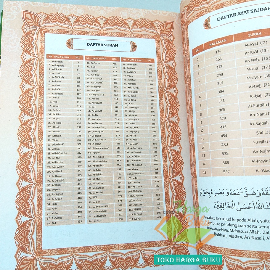 Al-Quran Al-Hamid A5 HC TERJEMAH PERKATA TRANSLITERASI LATIN Waqf Ibtida Gharib  Musykilat dan Tanbih Mushaf Al Qur'an Trans Literasi Latin Waqof Waqaf Ibtida Ghorib Penerbit Cahata Quran