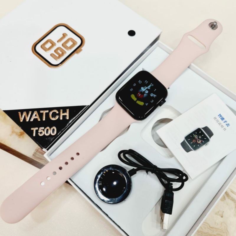 (Cod)Jam Tangan Bluetooth T500 Smartwatch Sos Telfon Strap Karet/Rubber(Dikirim Jakarta)