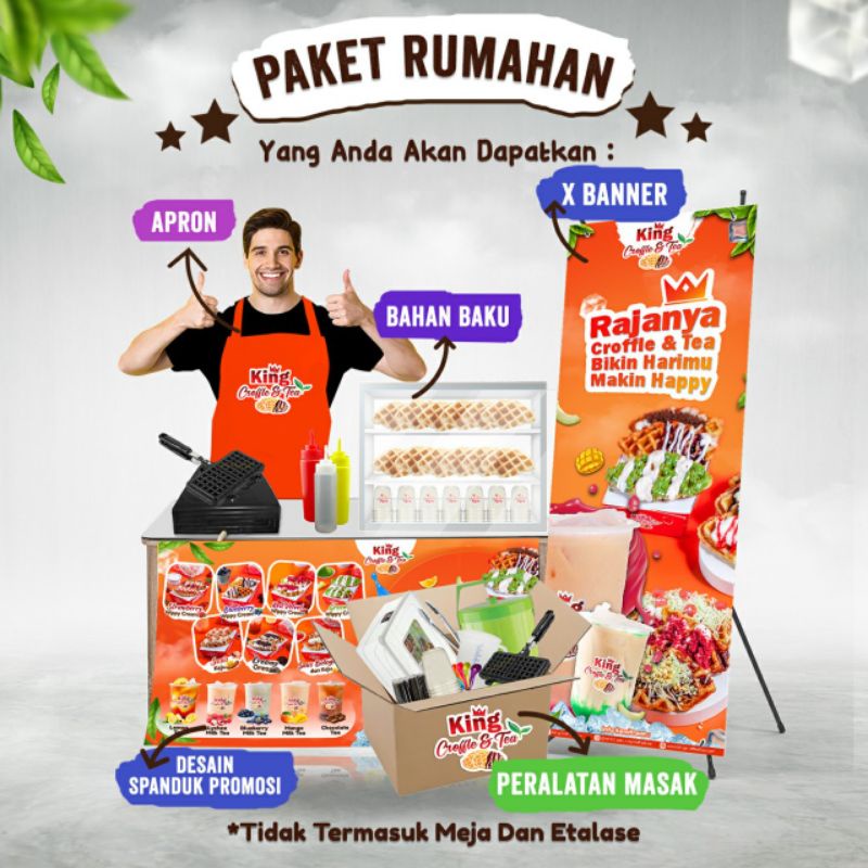 KHUSUS BU EKA PELUNASAN Kemitraan Franchise Kekinian Murah Terlaris King Croffle and Tea