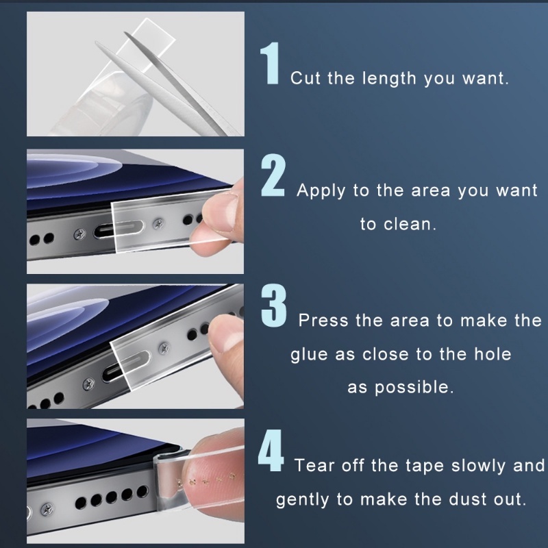 Universal Speaker Ponsel Penghilang Debu Lem Multifungsi Tape Stiker Tahan Debu Untuk Tablet Charging Port Cleaning Tool