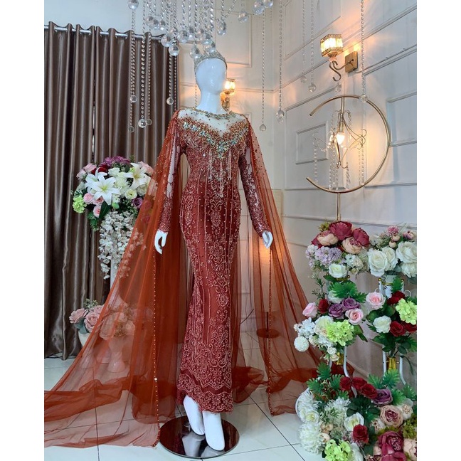 KEBAYA AKAD  DUYUNG BEREEKOR | KEBAYA  TERBRU |GAUN PENGANTEN/AKAD SEMATA KAKI KEBAYA SAKE