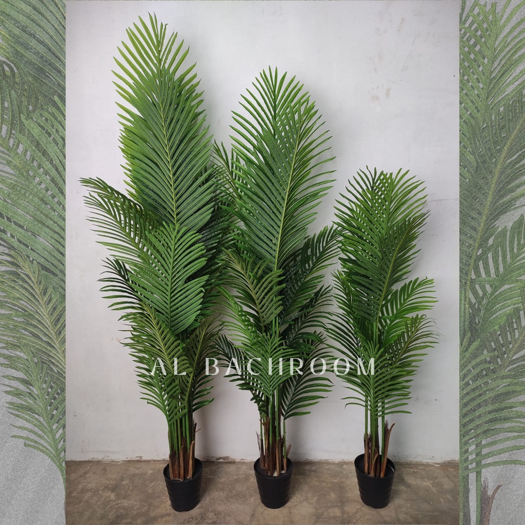 1 PAKET RB6047 TANAMAN PLASTIK PALM PAKIS JUMBO TINGGI 140 DAN 160 TANAMAN ARTIFICIAL DEKORASI RUMAH