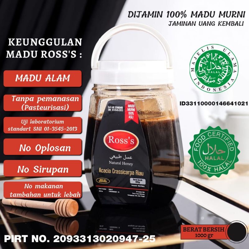 

madu ross rosss akasia carva honey akasia crasiscarpa asli murni murah 1kg original