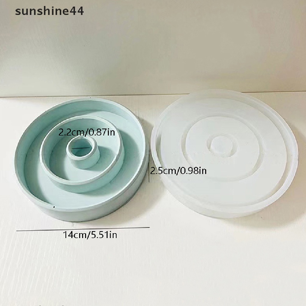 Sunshine Holder Tray Cetakan Lingkaran Silikon DIY Membuat Perhiasan Display Tray Mold.