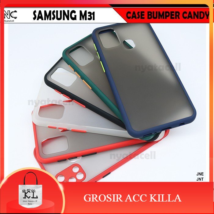 Samsung M10 M11 M20 M21 M30 M30S M31 M31S M51 Case Bumper Candy - M31, HIJAU TUA acc killa
