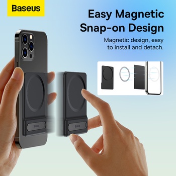 Baseus Magnetic Stand Phone Holder Foldable Bracket Magsafe Dudukan Hp Di Meja Untuk Iphone