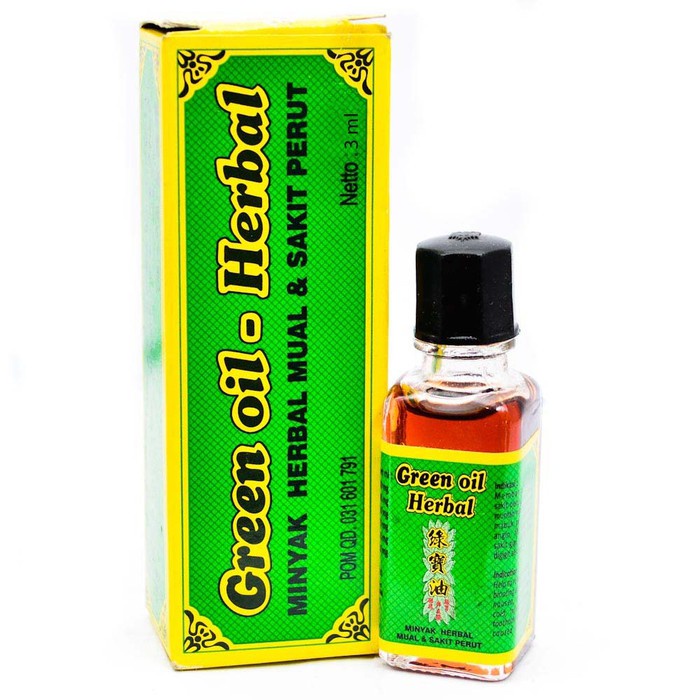 Cap Lang Green Oil Herbal - Minyak Herbal Mual &amp; Sakit Perut