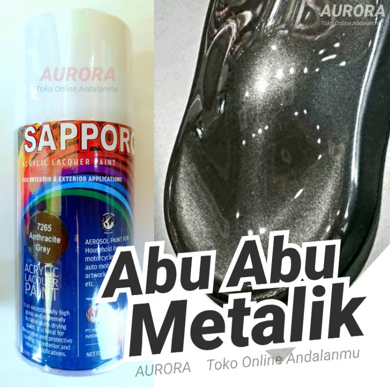 Cat Abu Abu Metalik Lemah Teles Abuabu Monyet Anthrazite Grey Metallic Sapporo Saporo