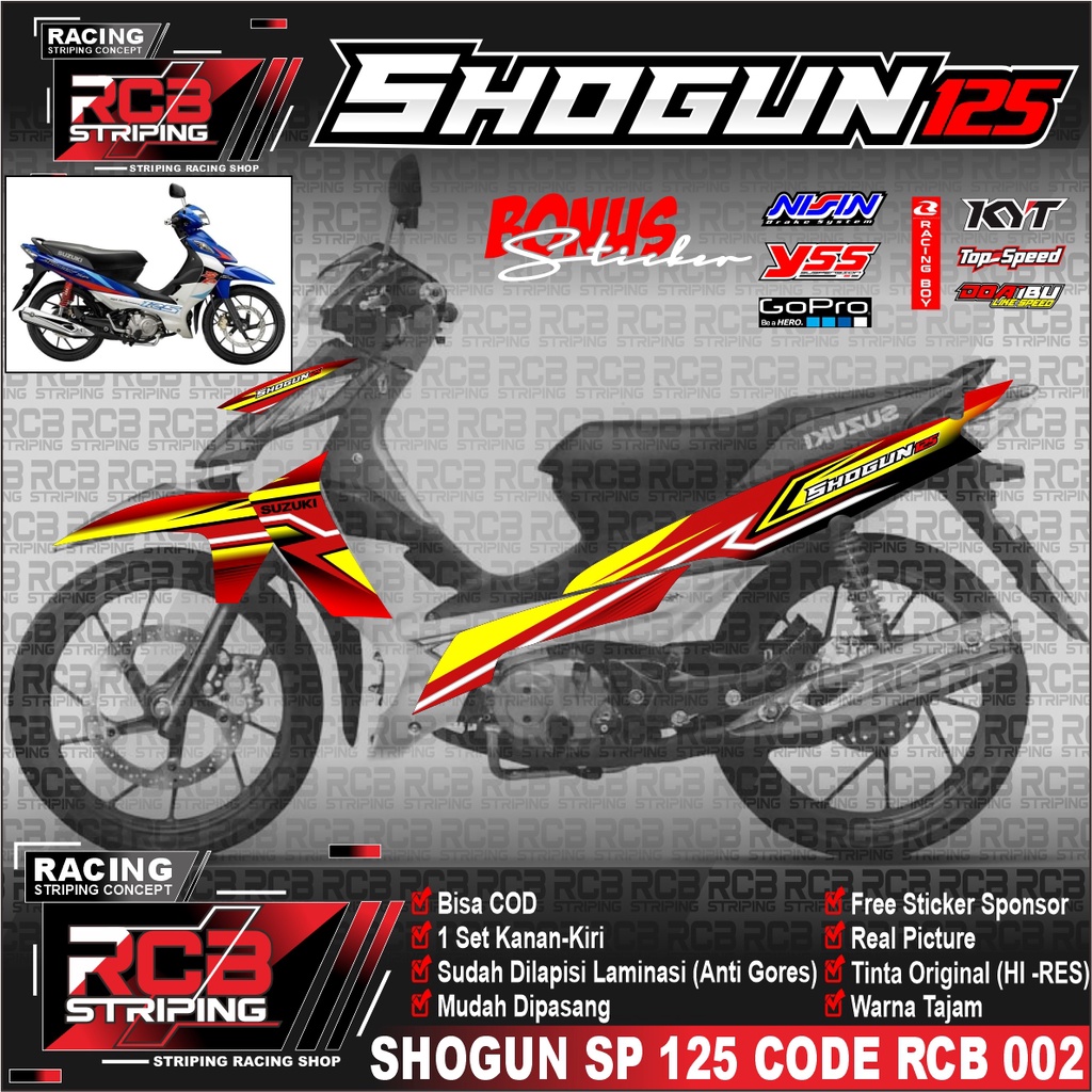 Sticker Striping New Shogun 125 SP Stiker Striping Variasi New Shogun 125 SP list shogun sp RCB 002