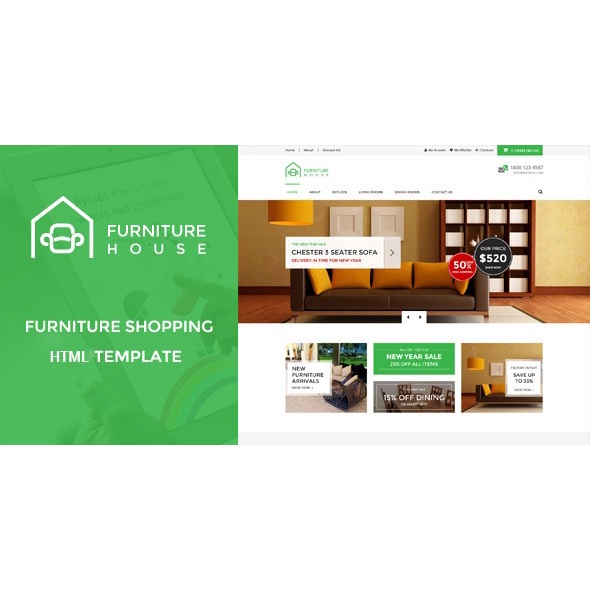 Template Furniture House eCommerce Shop HTML Template Web