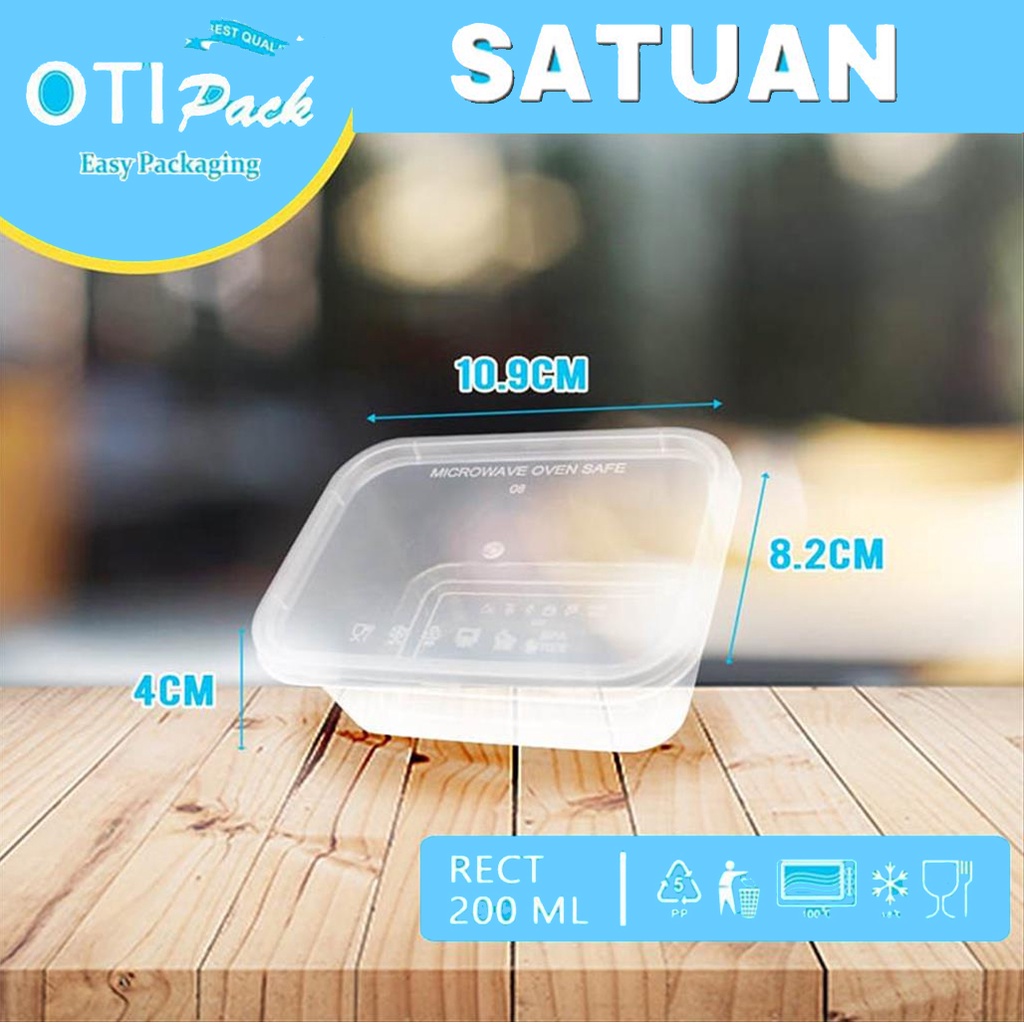 Thinwall Satuan/Thinwall Kotak Makan 200ml Thinwall Otipack OTS200